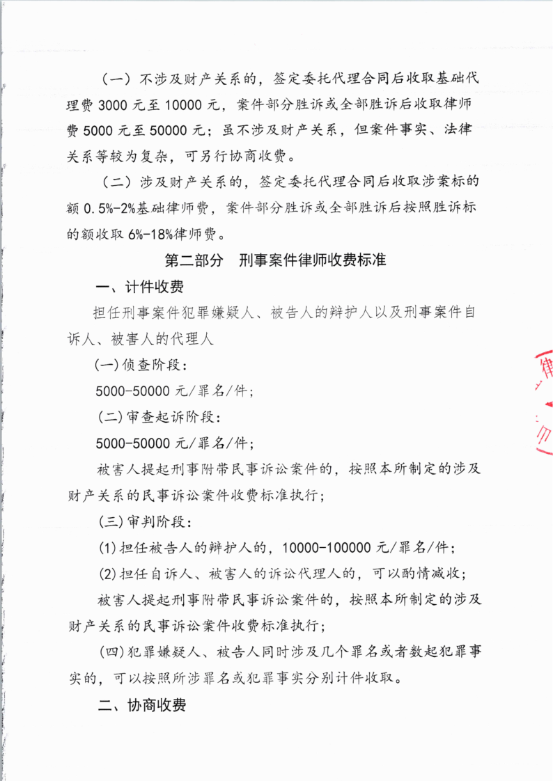 山东全正律师事务所 律师业务收费标准（2024年）_2.png