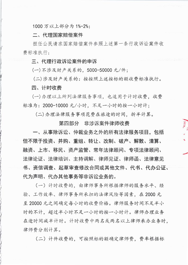 山东全正律师事务所 律师业务收费标准（2024年）_4.png